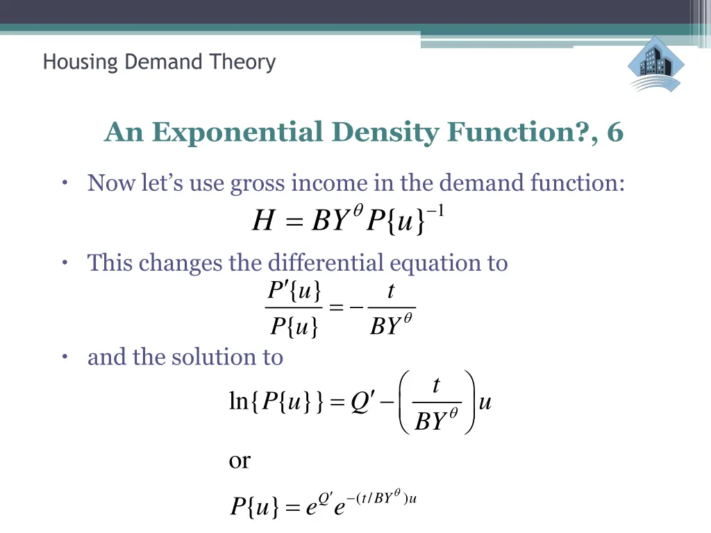 housing demand theory 12