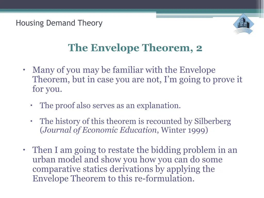 housing demand theory 16