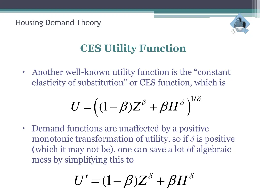 housing demand theory 4