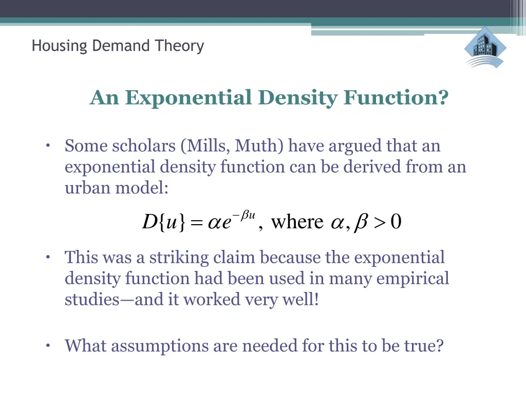 housing demand theory 7