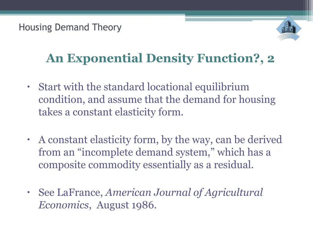 housing demand theory 8