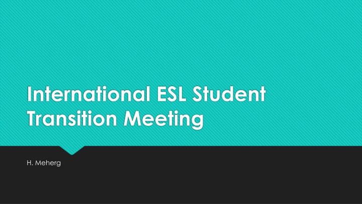 international esl student transition meeting