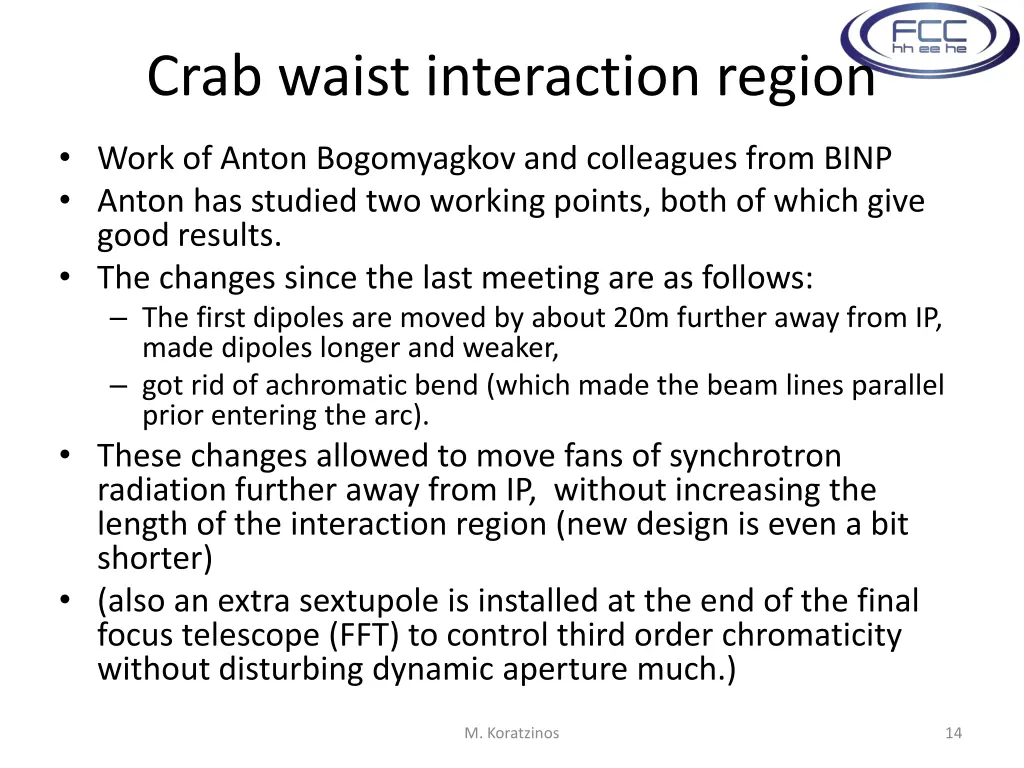 crab waist interaction region