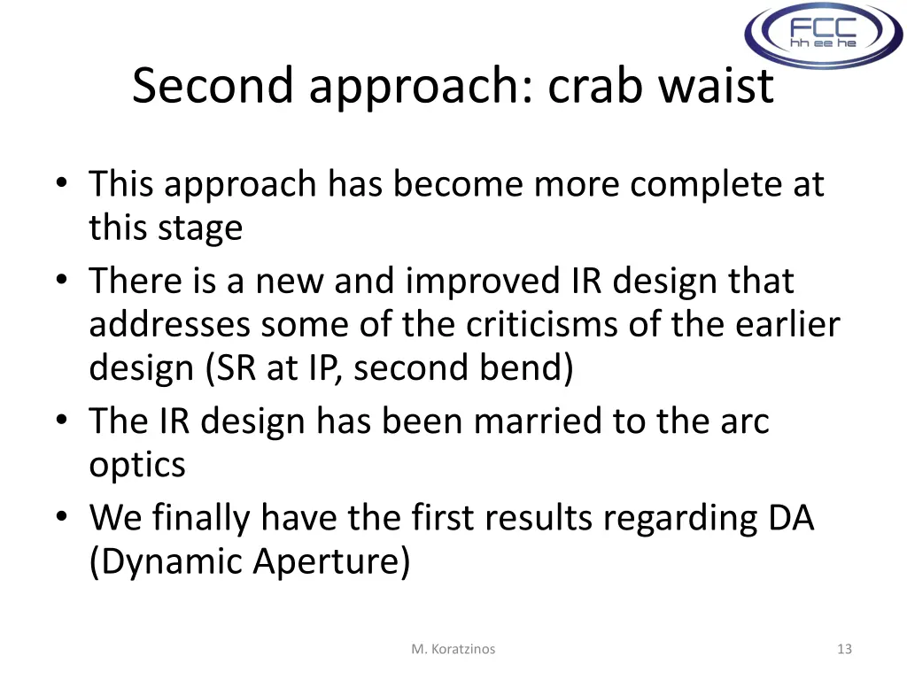 second approach crab waist