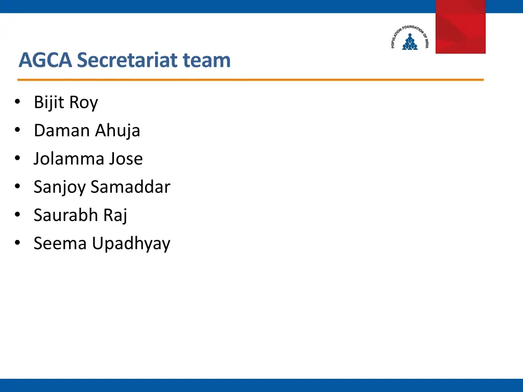 agca secretariat team