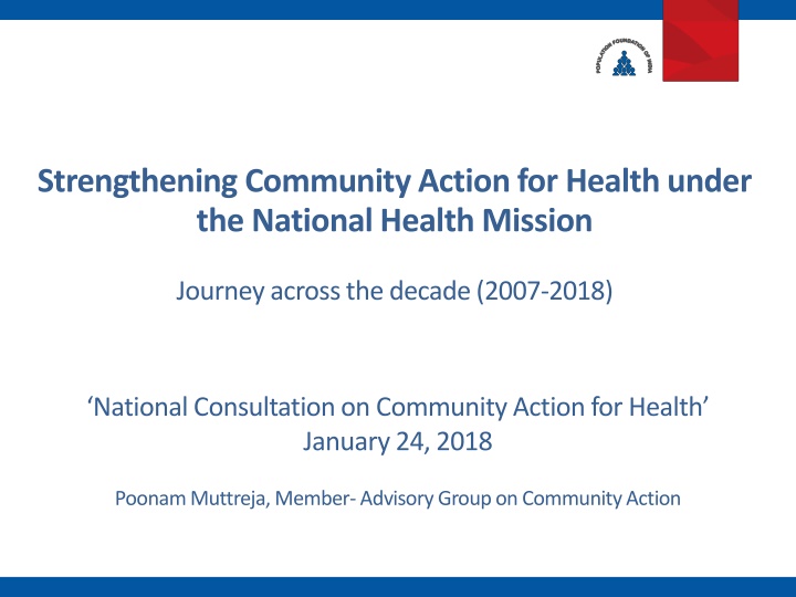 strengthening community action for health under