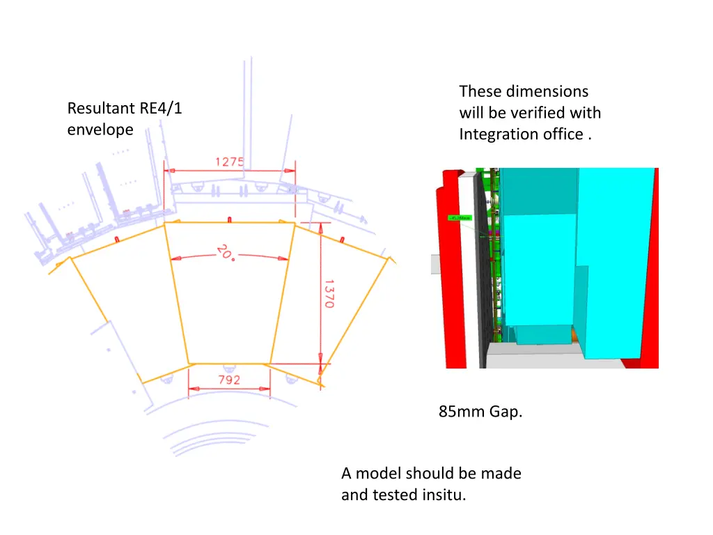 these dimensions will be verified with