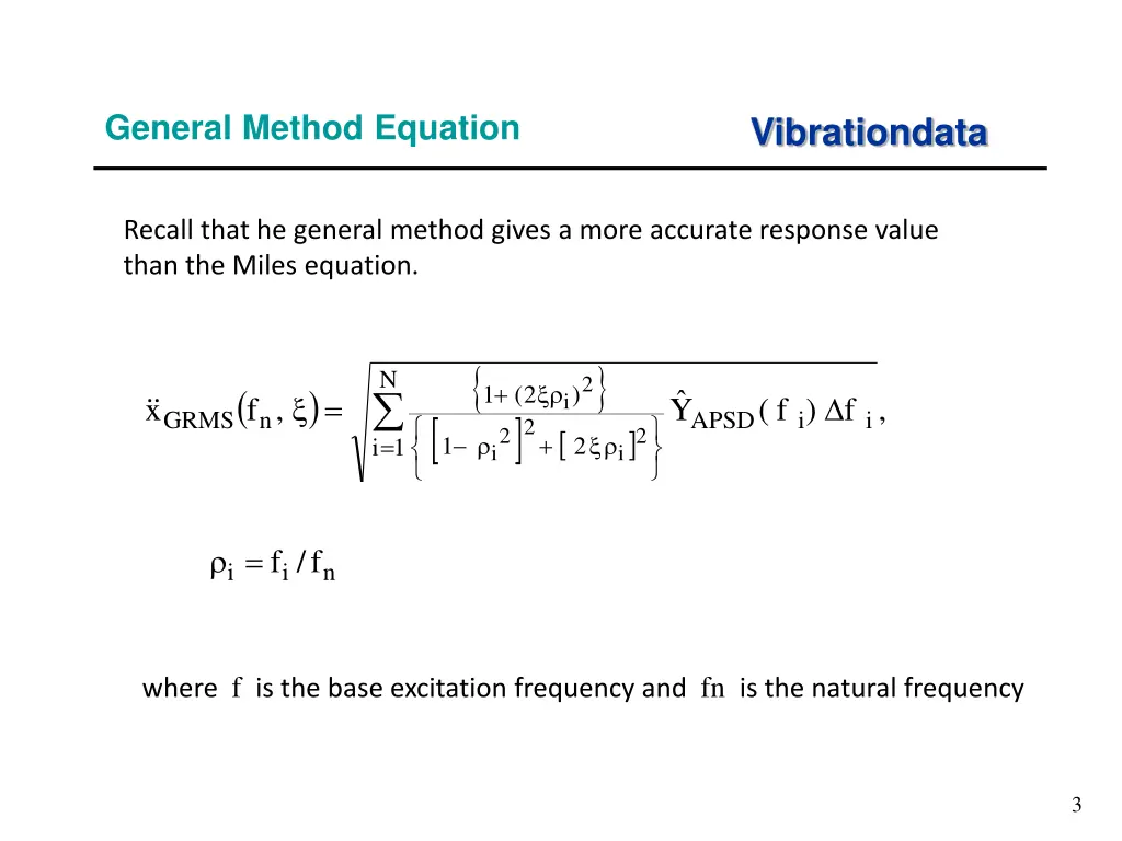 general method equation