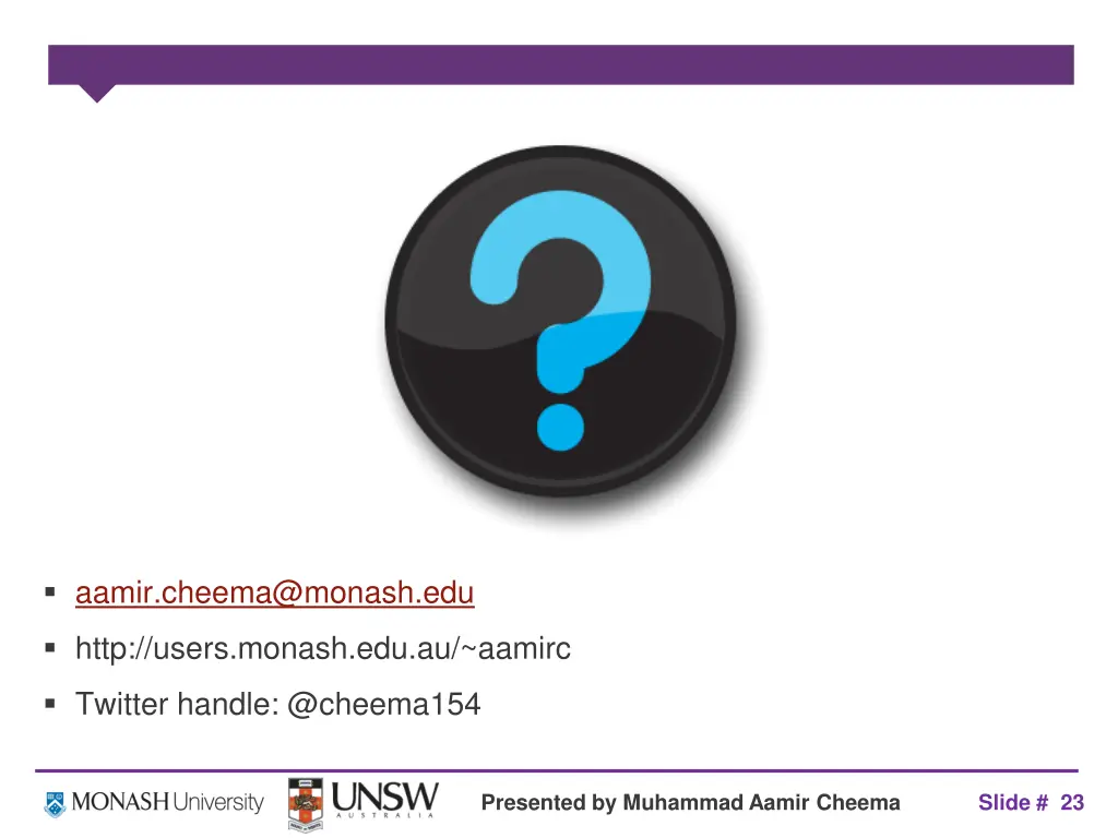 aamir cheema@monash edu