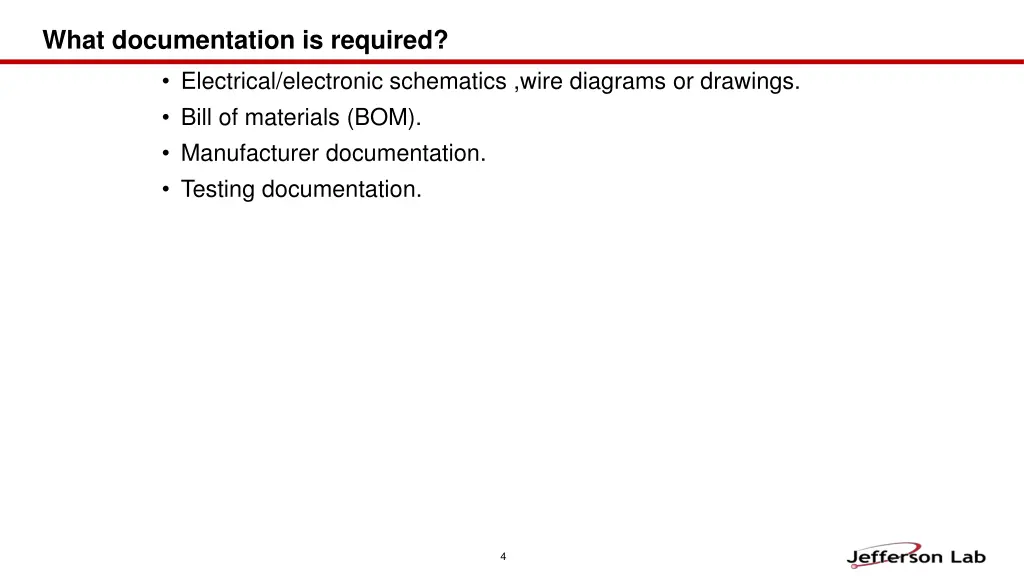 what documentation is required