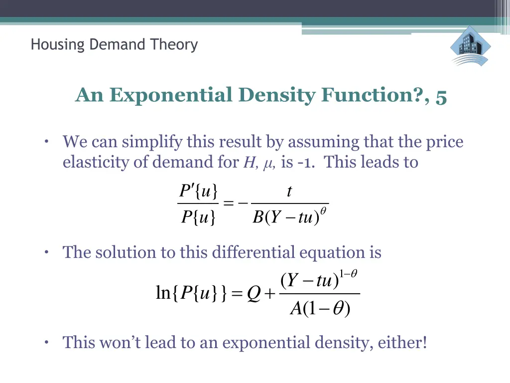 housing demand theory 11