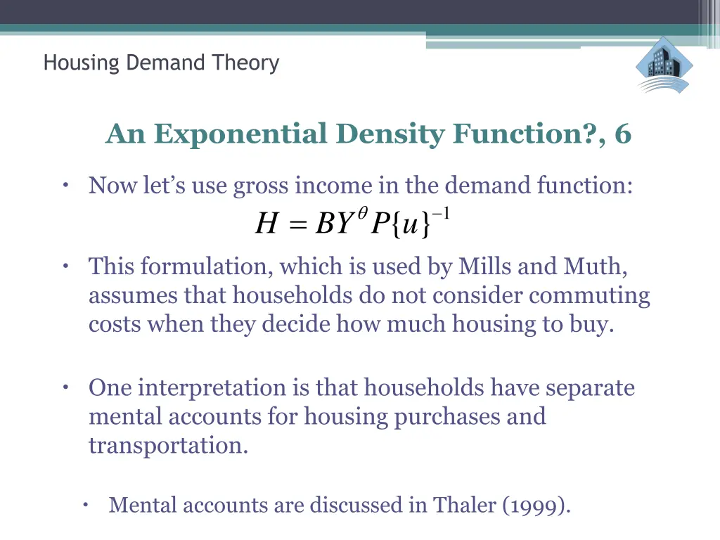 housing demand theory 12