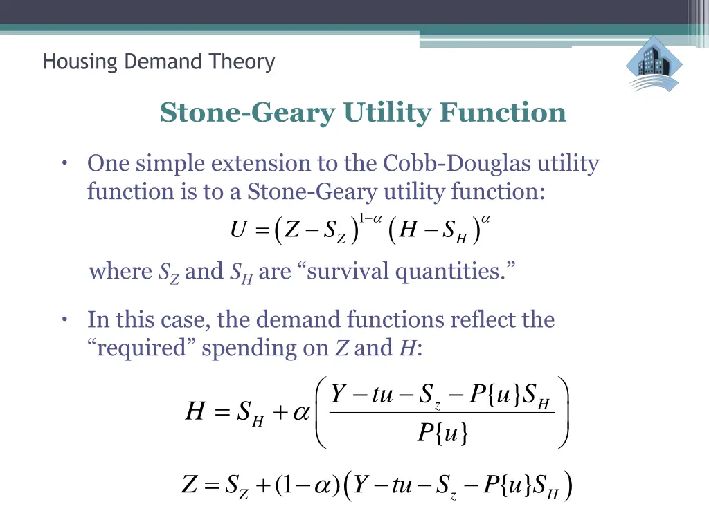 housing demand theory 2