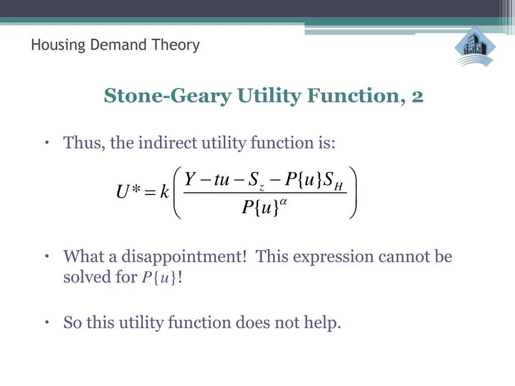 housing demand theory 3