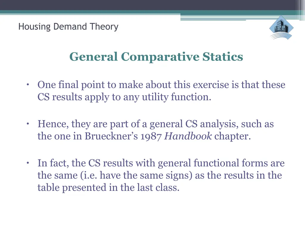 housing demand theory 32