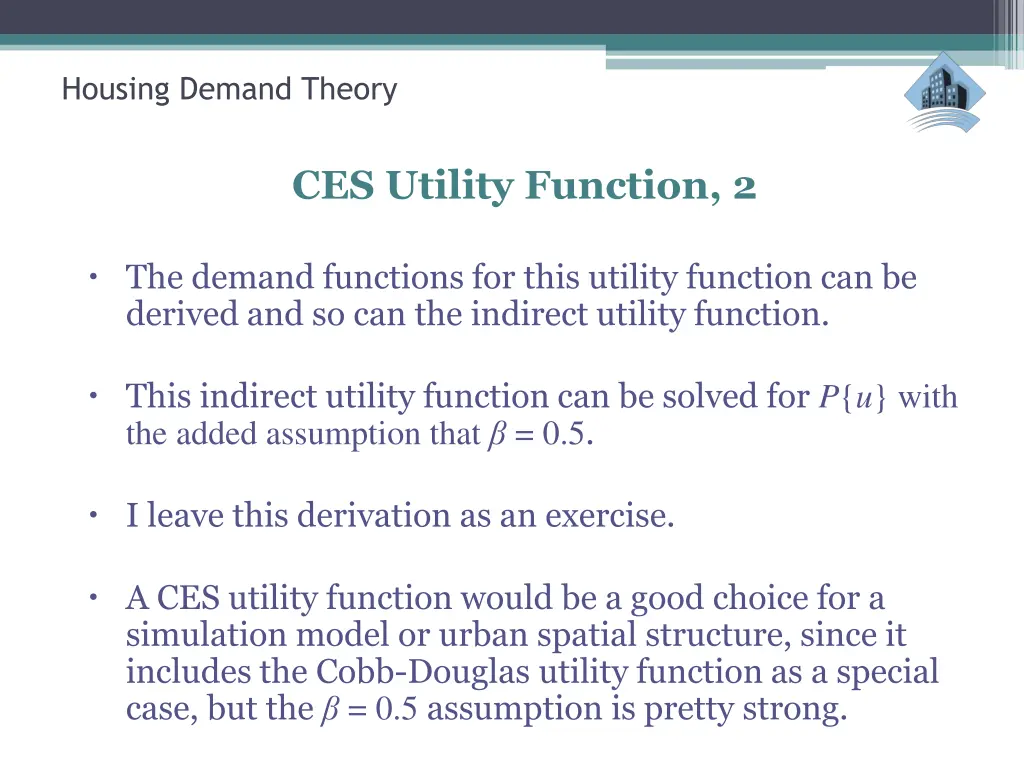 housing demand theory 5