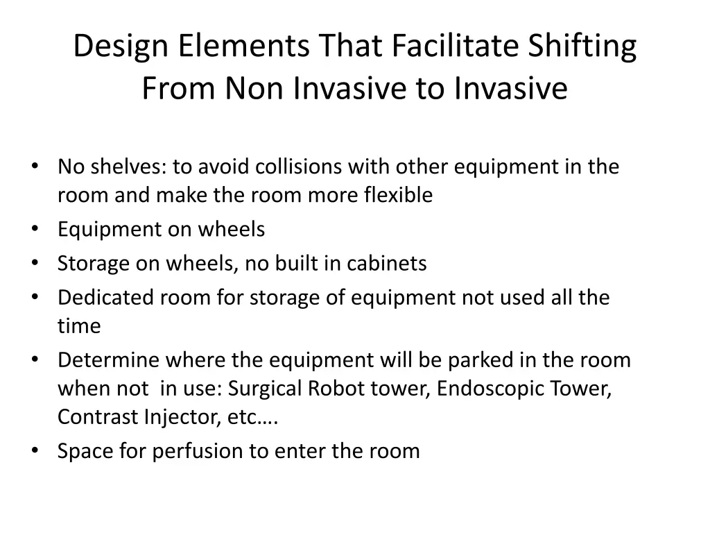 design elements that facilitate shifting from