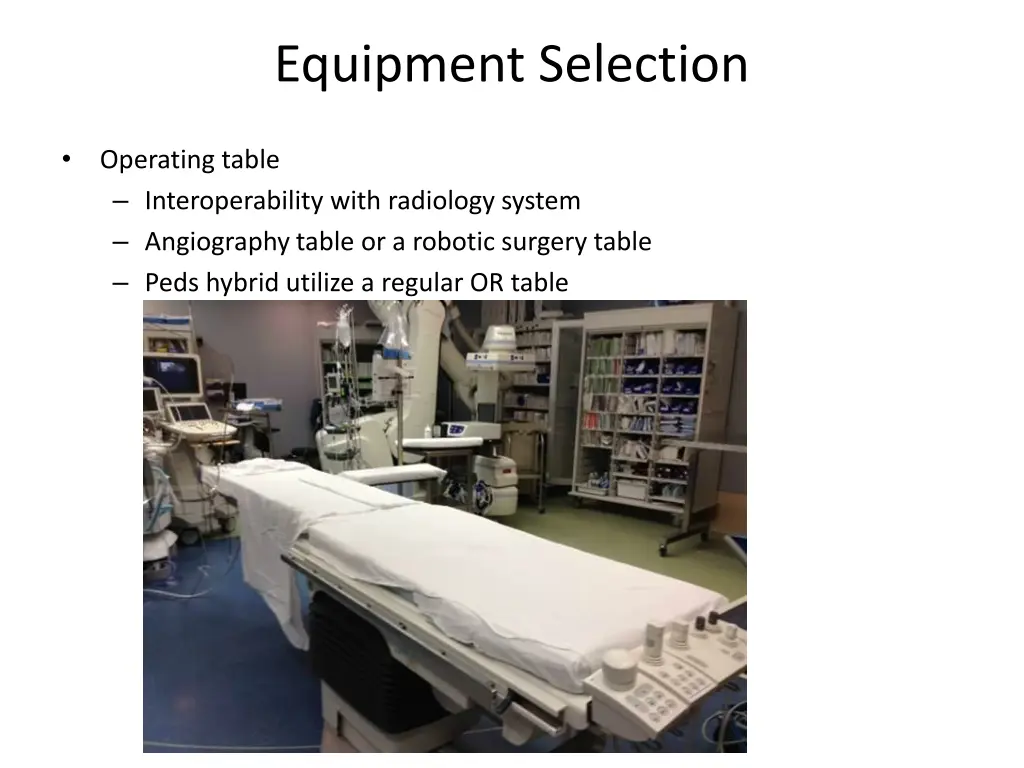 equipment selection 1