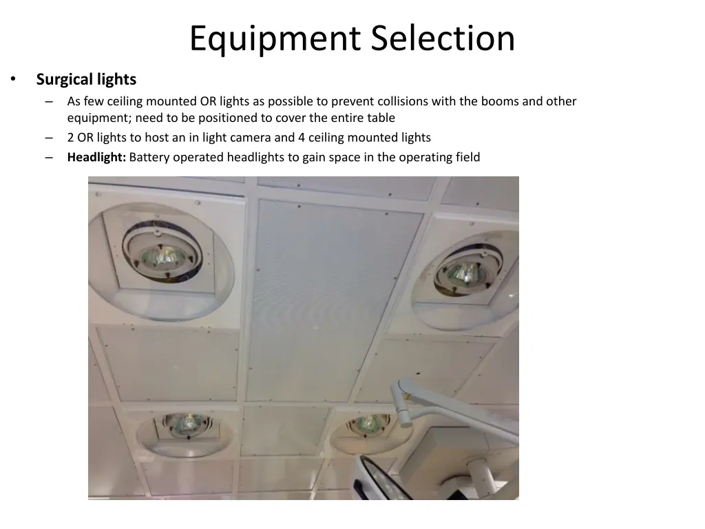 equipment selection 5