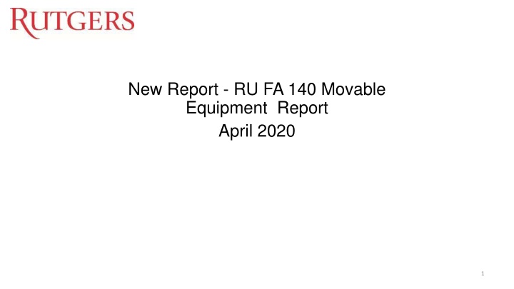 new report ru fa 140 movable equipment report