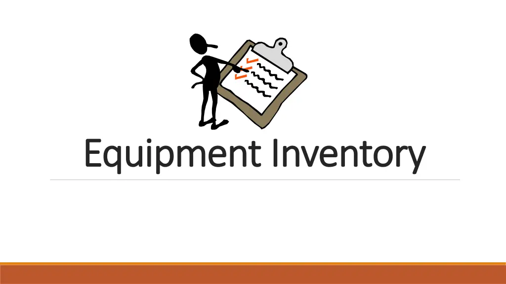 equipment inventory equipment inventory