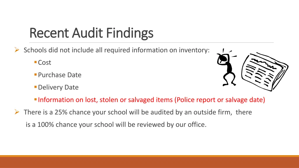 recent audit findings recent audit findings