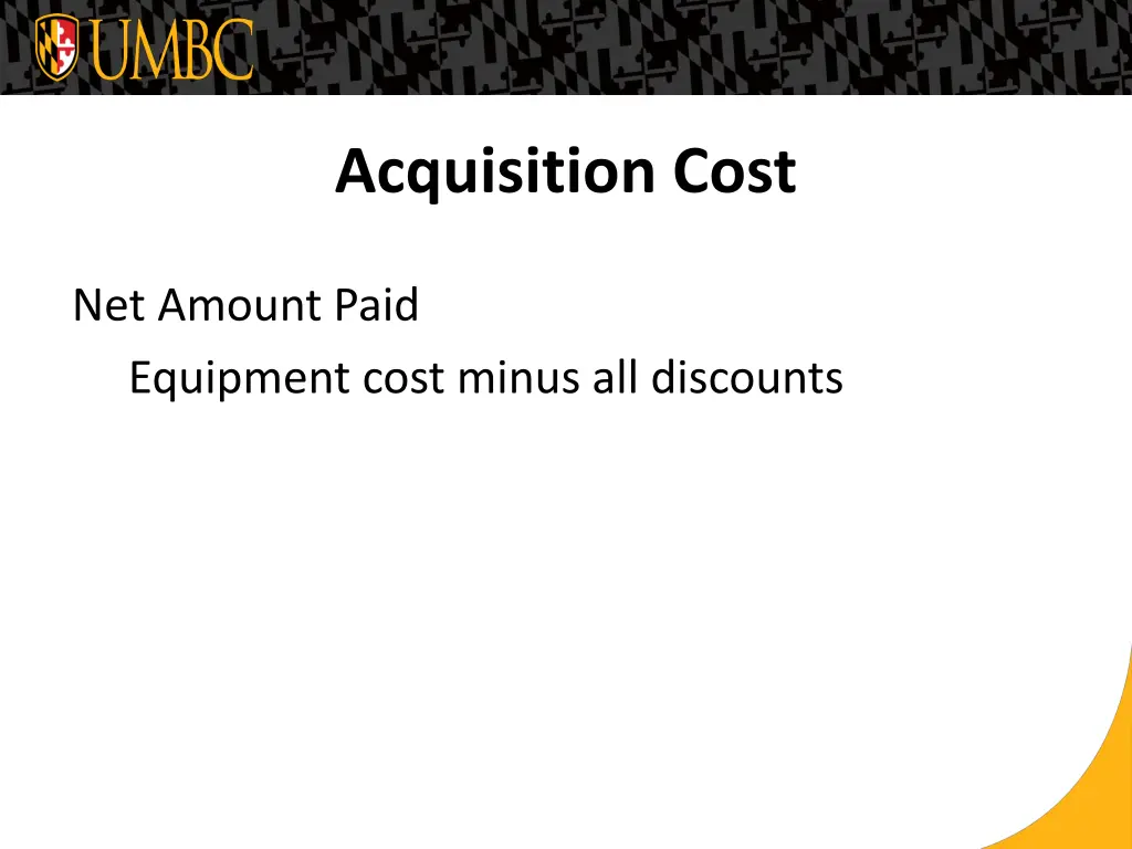 acquisition cost