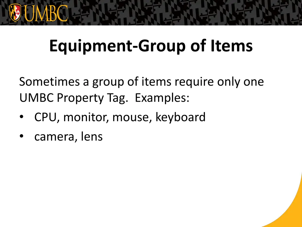 equipment group of items