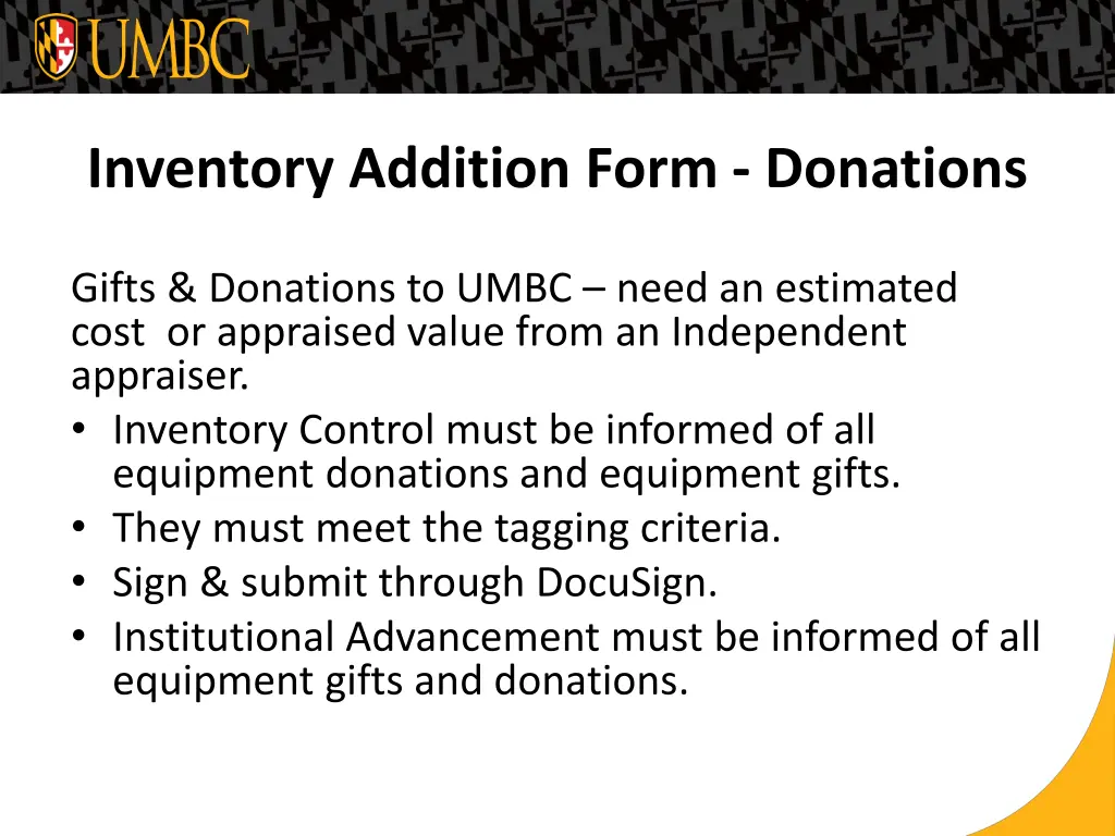 inventory addition form donations