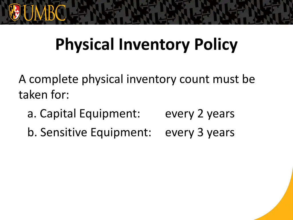 physical inventory policy