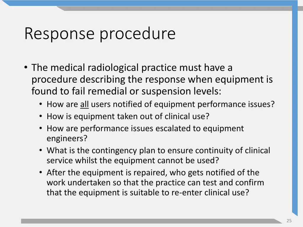 response procedure