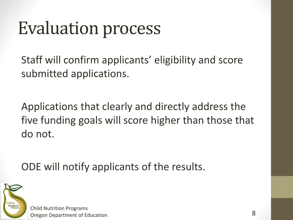 evaluation process