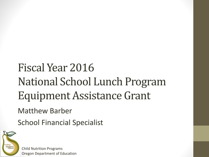 fiscal year 2016 national school lunch program