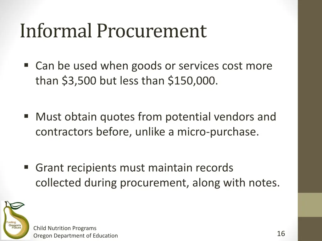 informal procurement