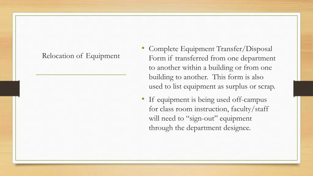 complete equipment transfer disposal form