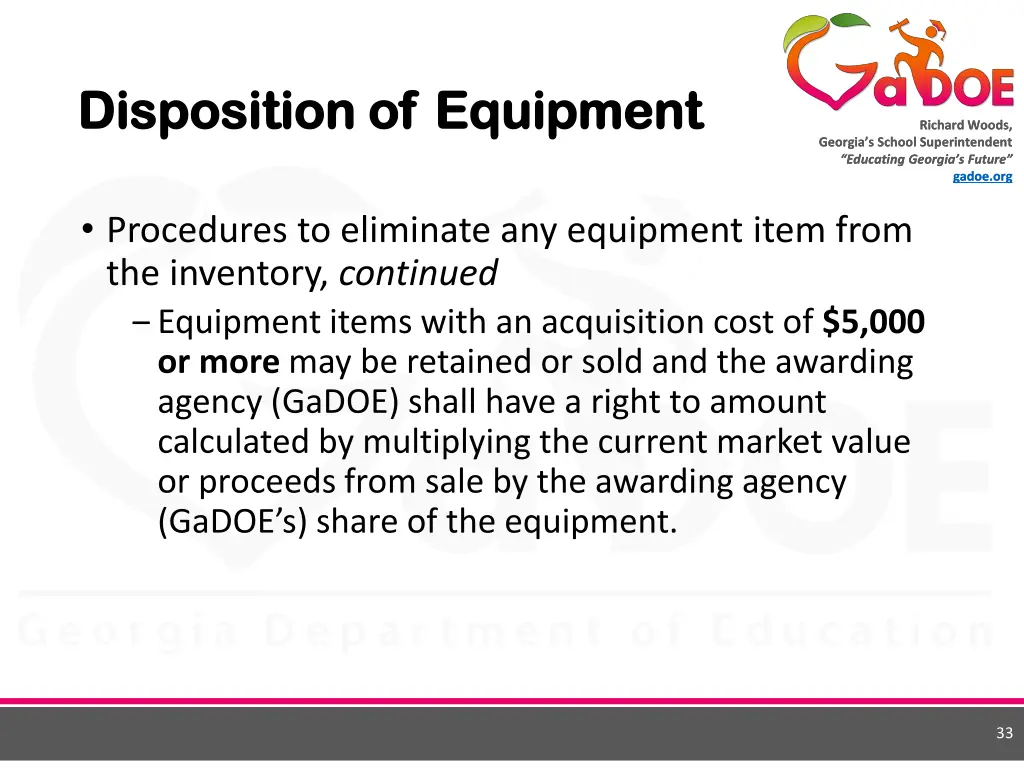 disposition of equipment disposition of equipment 4