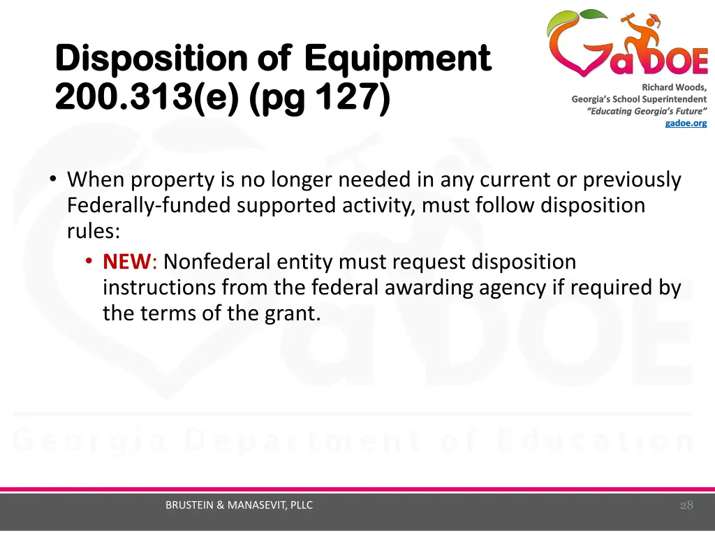 disposition of equipment disposition of equipment