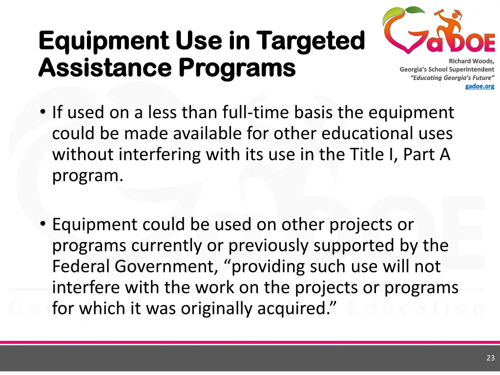 equipment use in targeted equipment 1