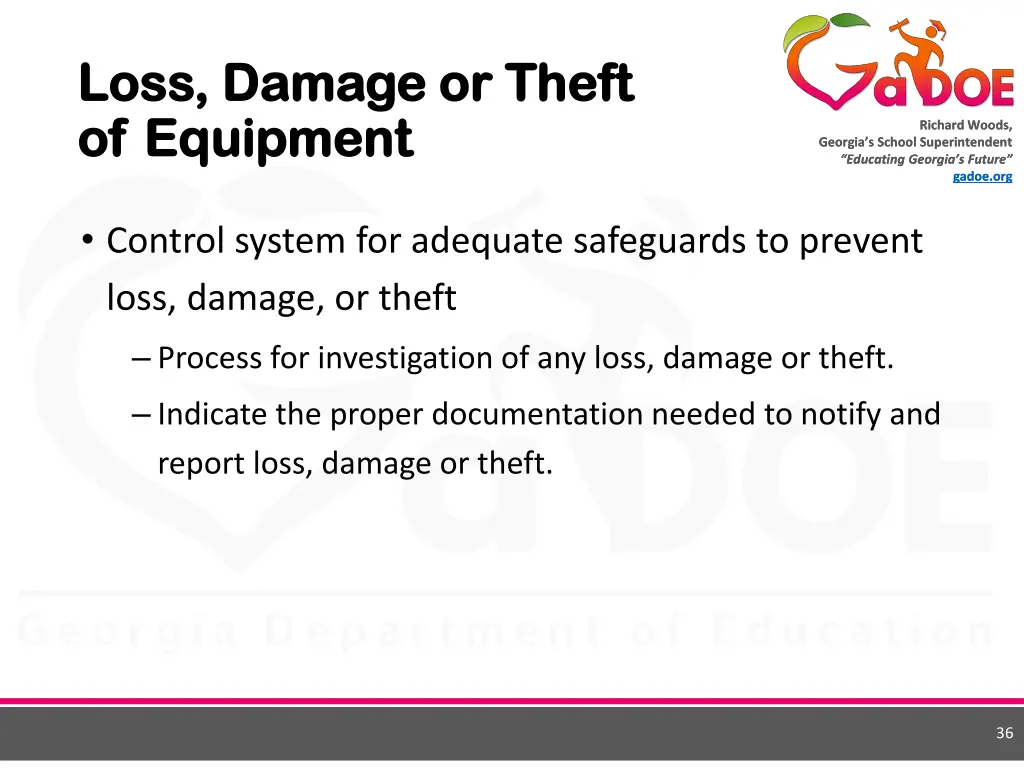 loss damage or theft loss damage or theft