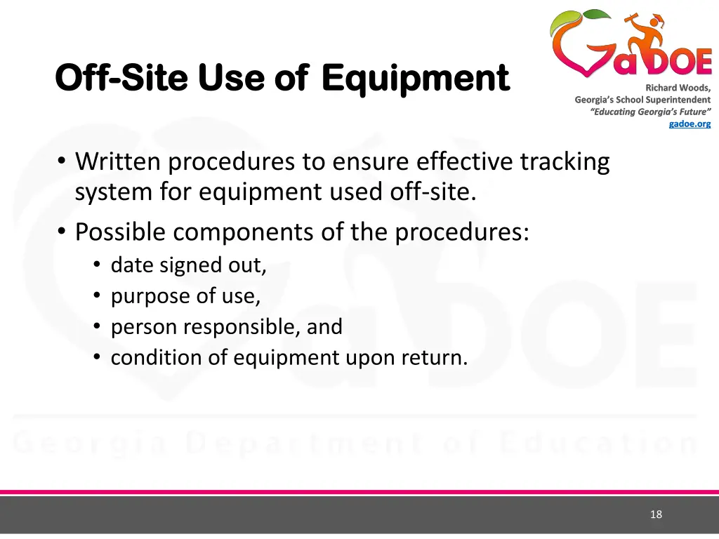 off off site use of equipment site