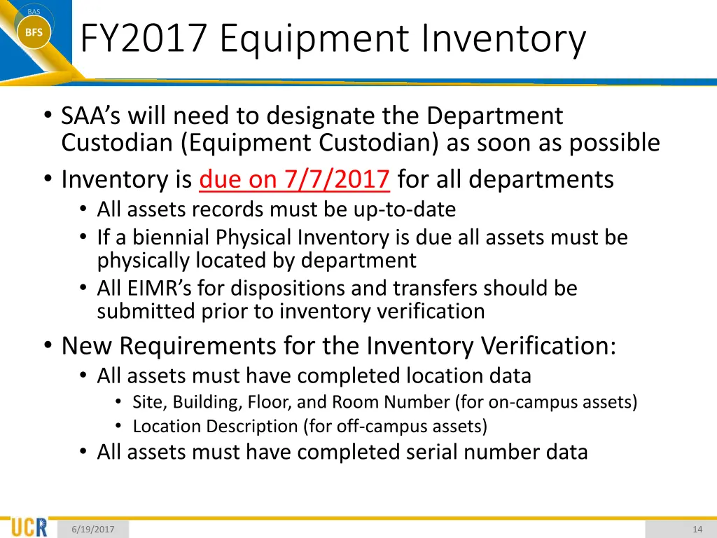 bas bfs fy2017 equipment inventory