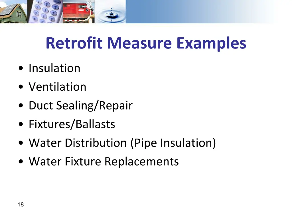 retrofit measure examples