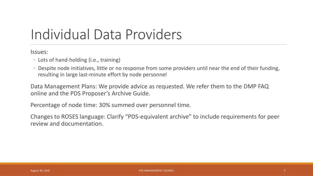 individual data providers 1