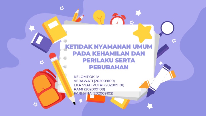 ketidak nyamanan umum ketidak nyamanan umum pada