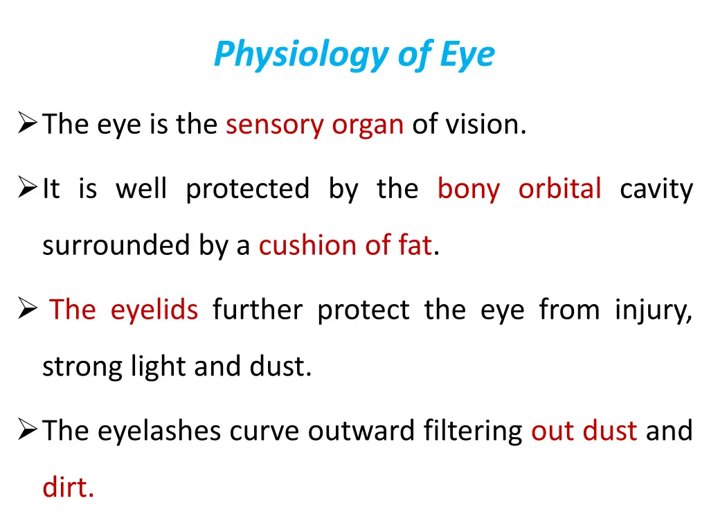 physiology of eye