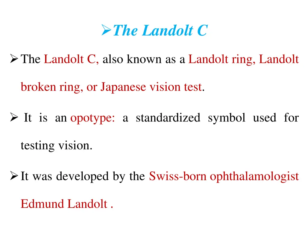 the landolt c