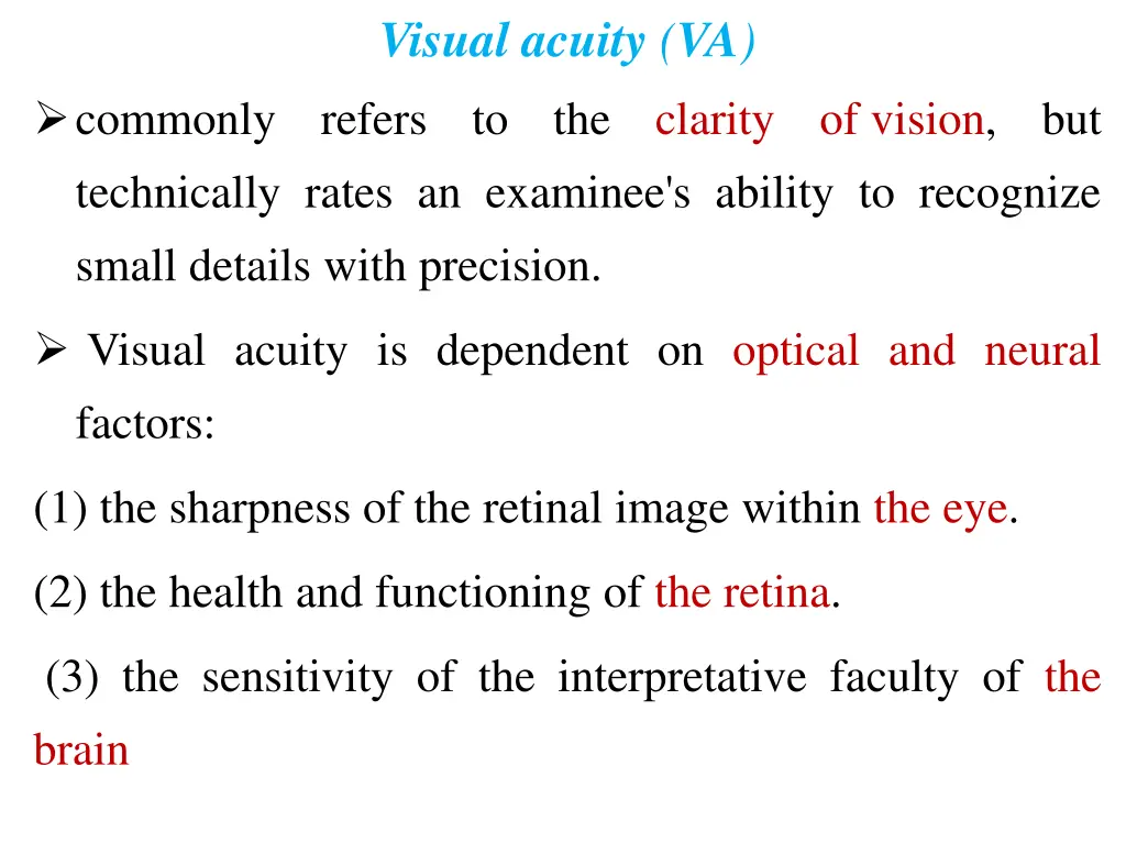 visual acuity va