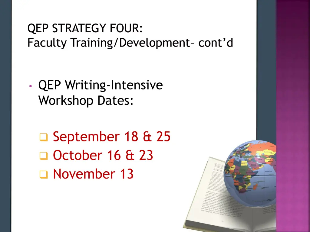 qep strategy four faculty training development 1