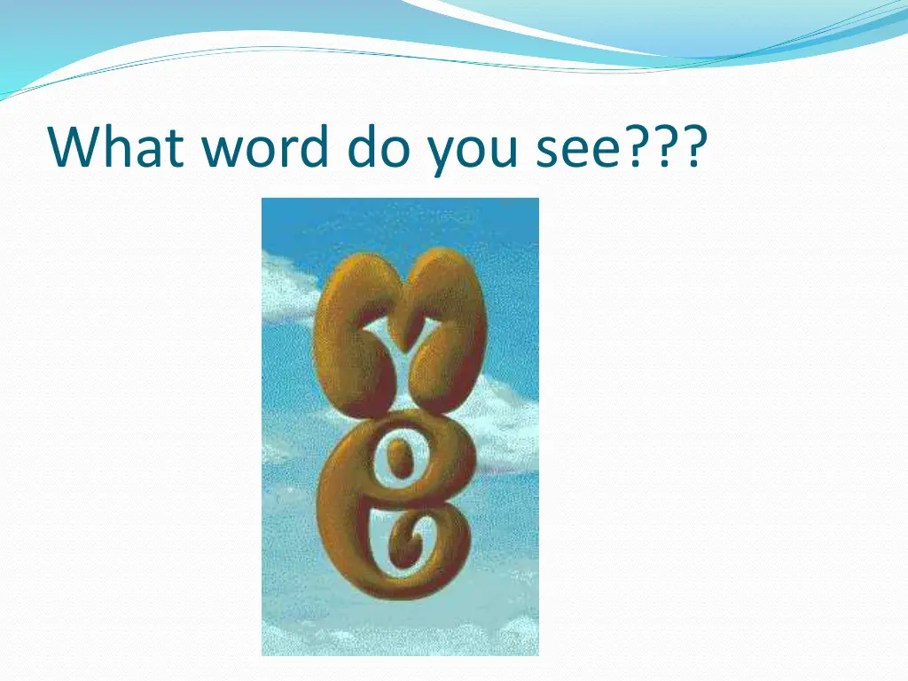 what word do you see 1