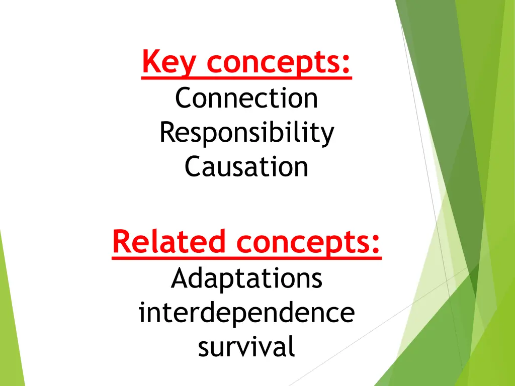 key concepts connection responsibility causation